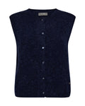 Almine Thora Stickad Väst - Maritime Blue