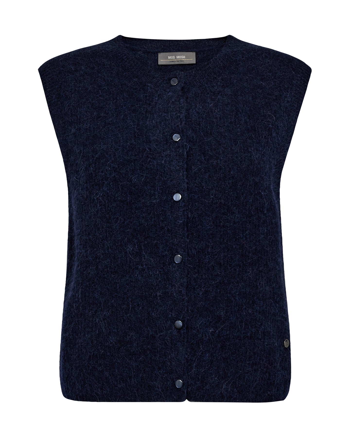 Almine Thora Stickad Väst - Maritime Blue