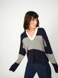 Wylie Tani Bold Stripe Knit - Maritime Blue