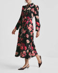 Viscose Shirt Dress - Poppies