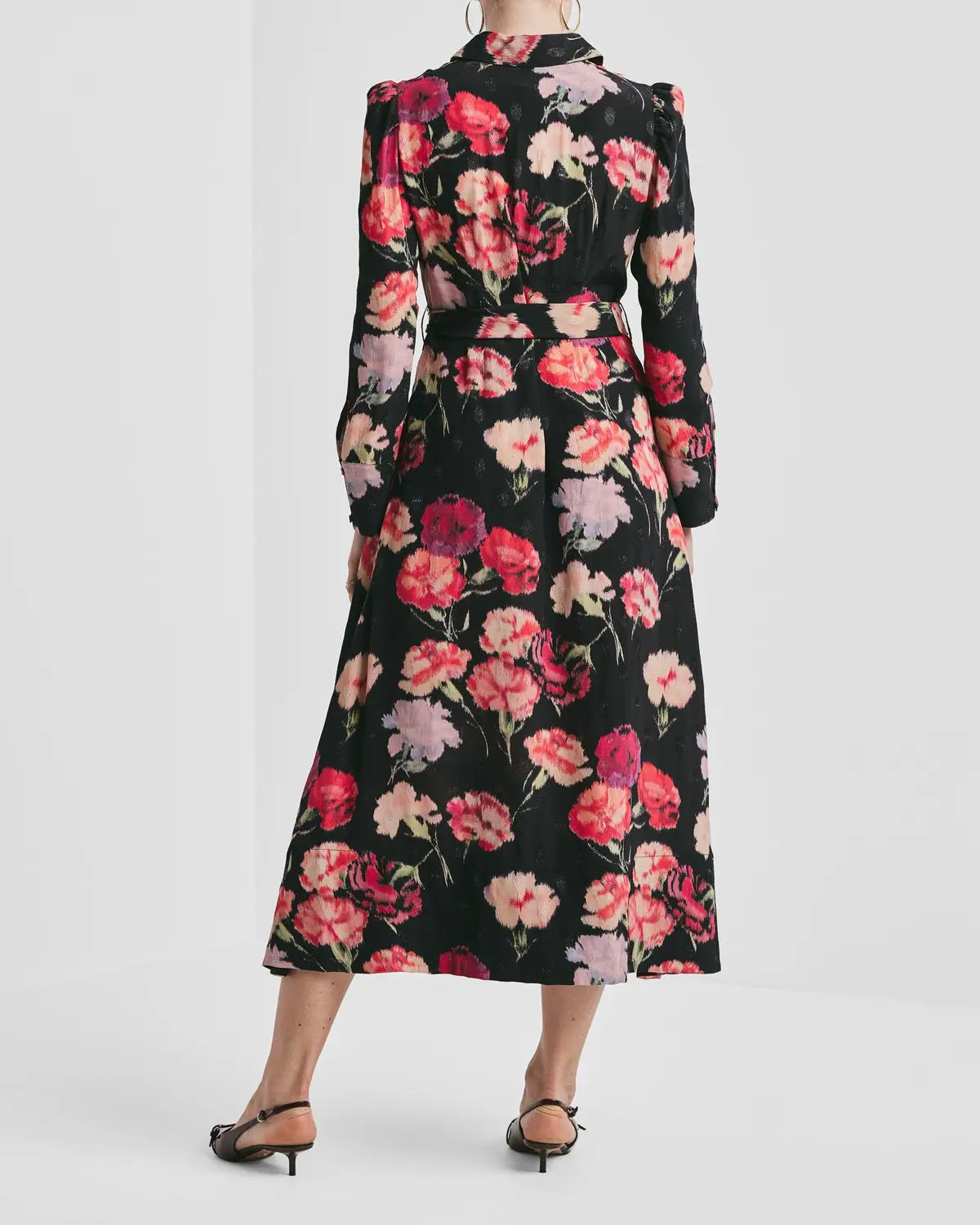 Viscose Shirt Dress - Poppies