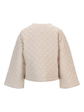 Azelia Padded Linen Jacket - Beige
