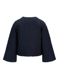 Azelia Padded Linen Jacket - Navy