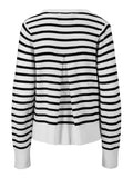 Ella & il Sissy Merino Jacket - Vit med marinblå ränder