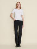 Fitted Rib Tee - Vit