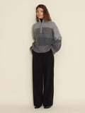 Tine Knit Half Zip - Dark Grey Mix