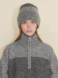 Tine Knit Beanie - Dark Grey Mix