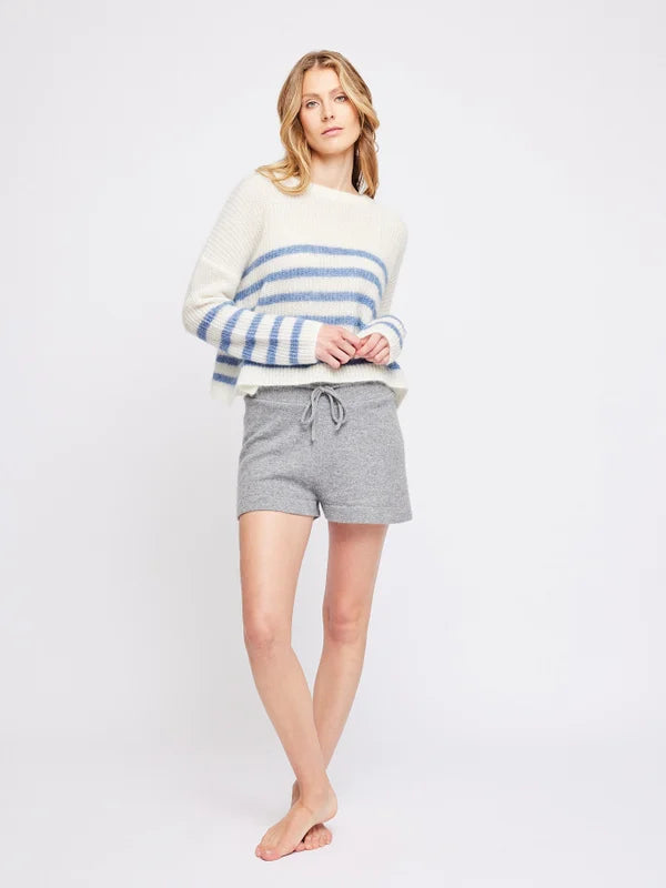 Lui Mohair Sweater - Striped Blue