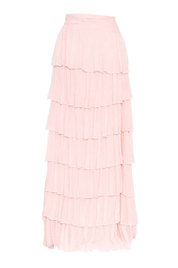 Bettina Maxi Skirt - Ljusrosa