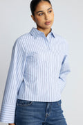 Clarida Stripe Shirt - Ljusblå
