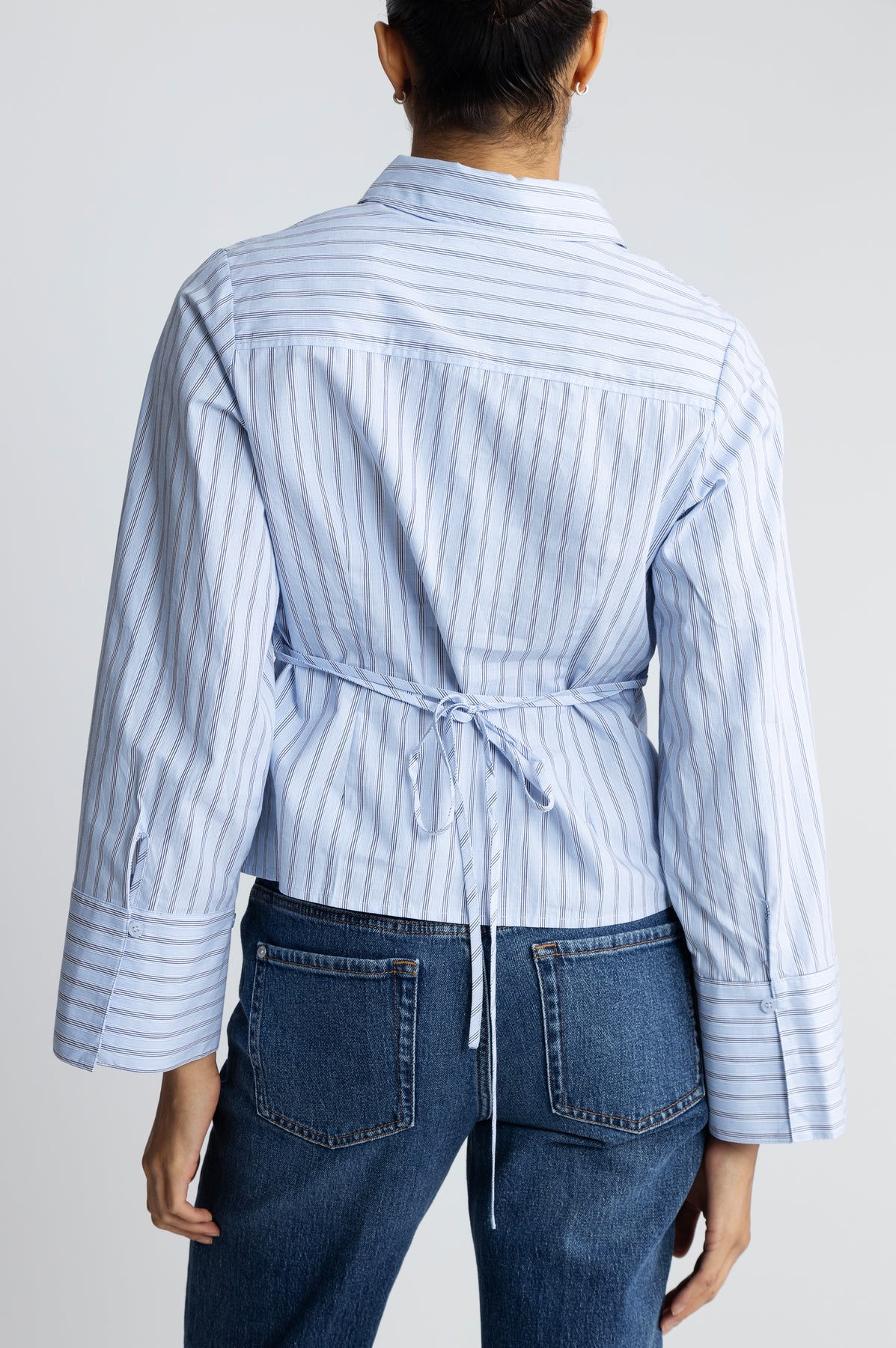 Clarida Stripe Shirt - Ljusblå