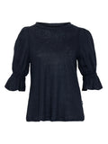 Janna Linen Top - Navy