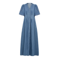 Tillycc Emb Pleat Dress - Denim Blue