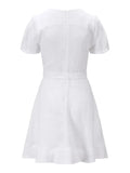 Zenya Linen Dress - White