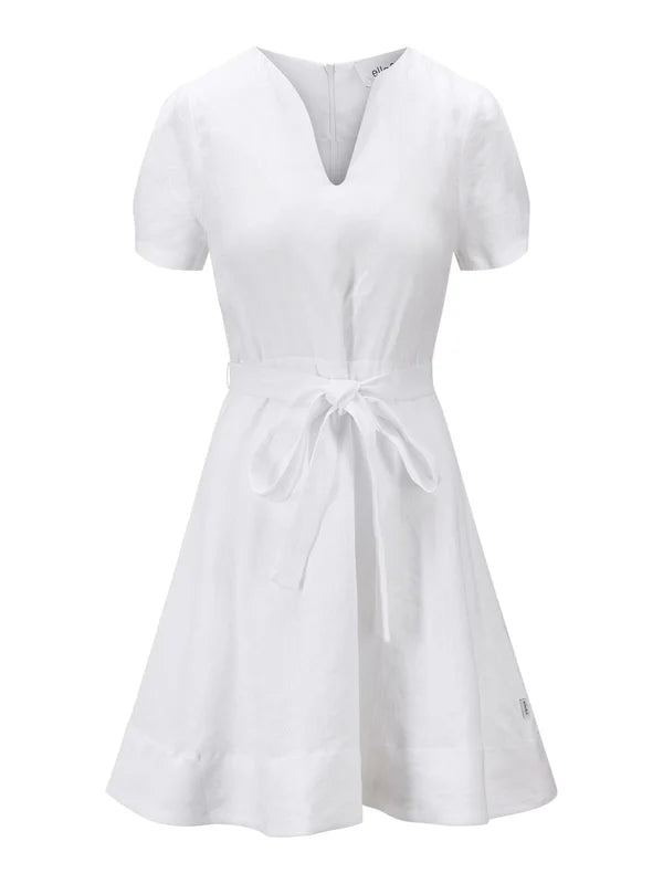 Zenya Linen Dress - White
