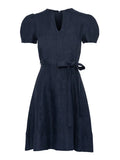 Zenya Linen Dress - Navy