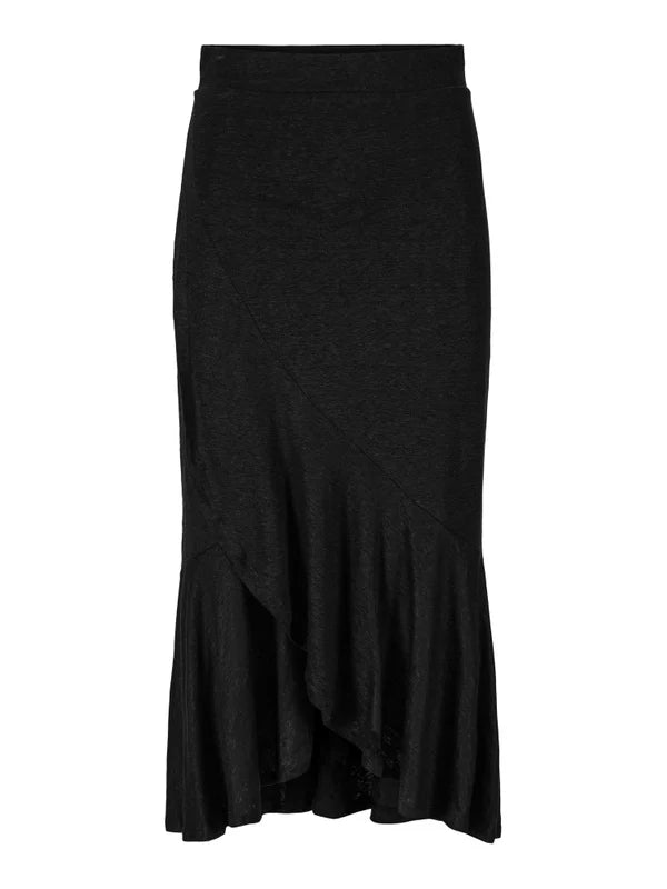Petrine Linen Skirt - Black