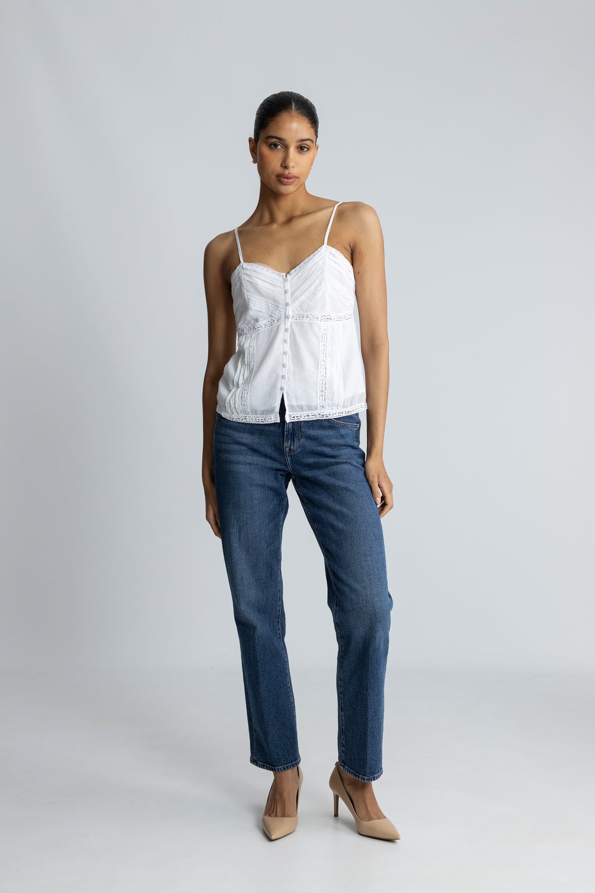 Nimissa S Voile Topp - Vit
