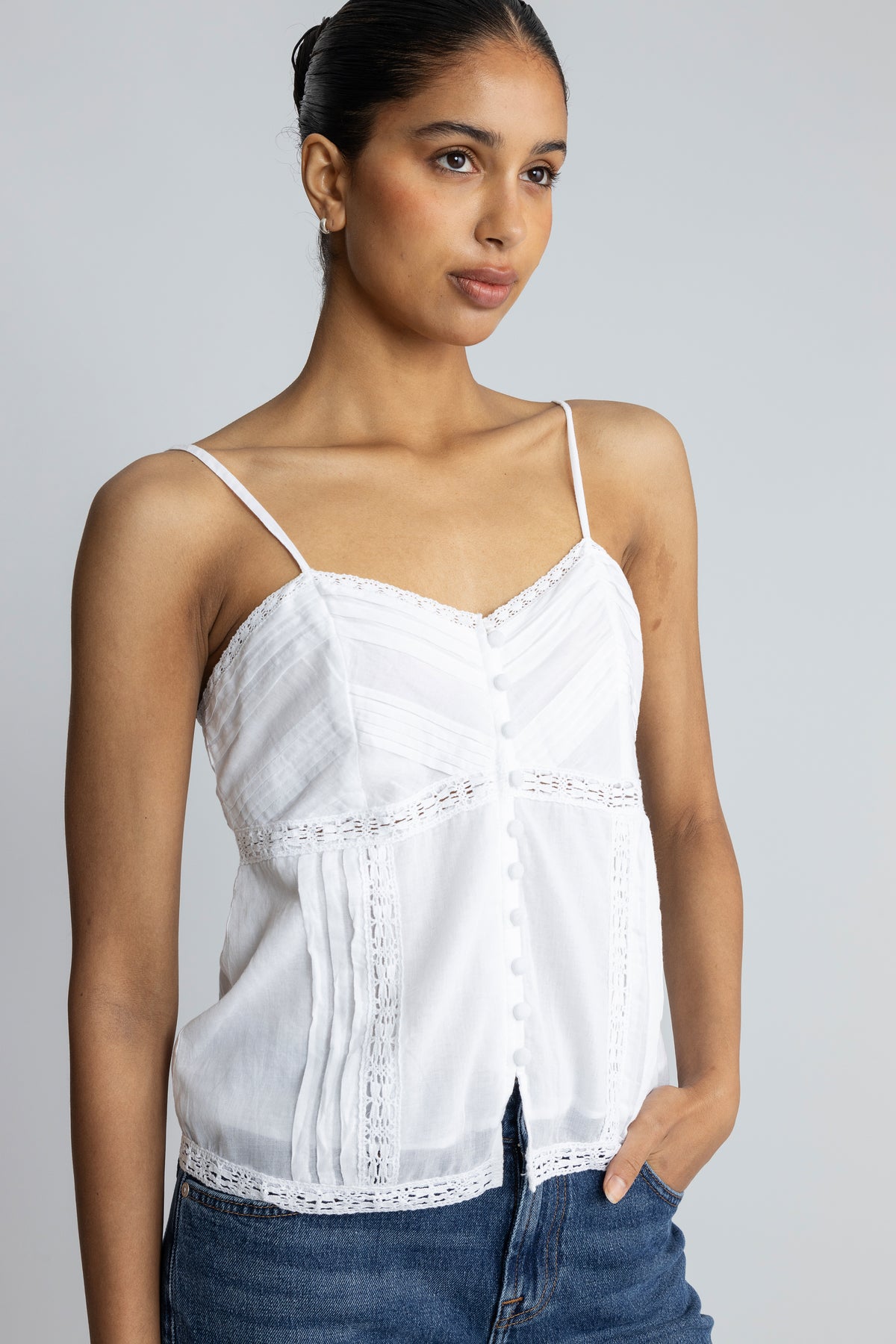 Nimissa S Voile Topp - Vit