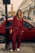 W. Varsity Zip Hoodie - Burgundy