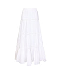 Cotton Slub Skirt - Vit