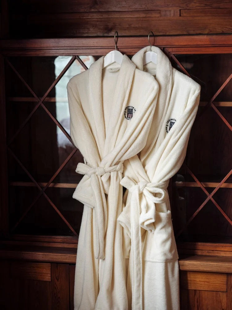 Lesley Fleece Robe - White