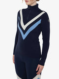 Voss Chevron Zip-up Dam - Navy Blue
