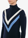 Voss Chevron Zip-up Dam - Navy Blue