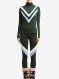 Voss Chevron Zip Up Women - Olive Green