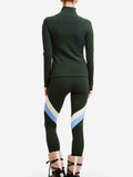Voss Chevron Zip Up Women - Olive Green