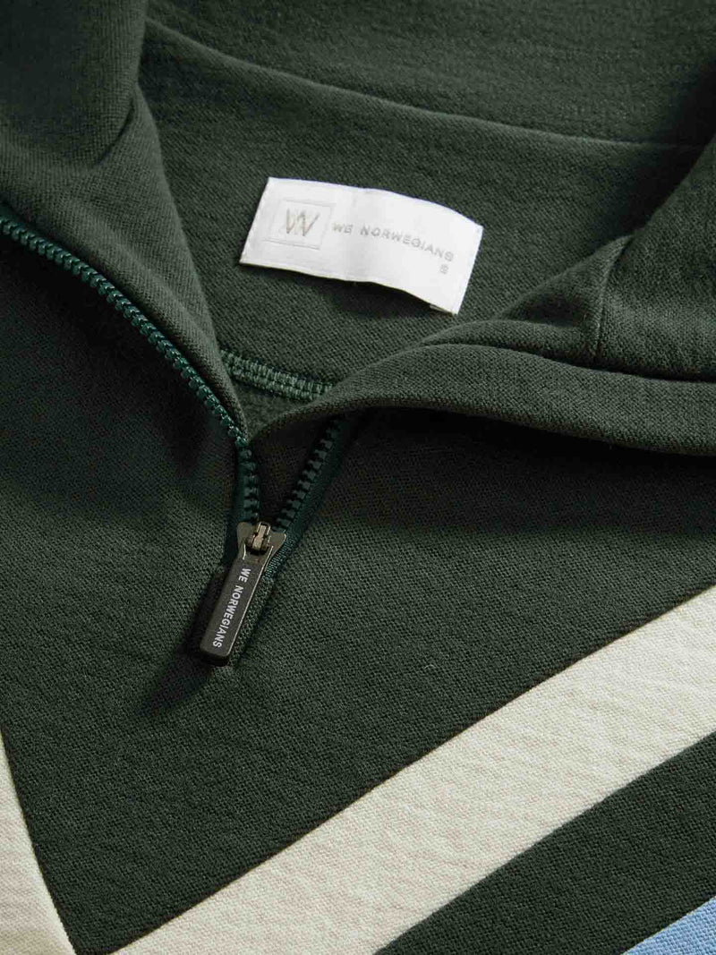 Voss Chevron Zip Up Women - Olive Green