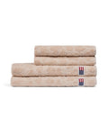 Velour Jacquard Handduk 70x130 - Ljusbeige