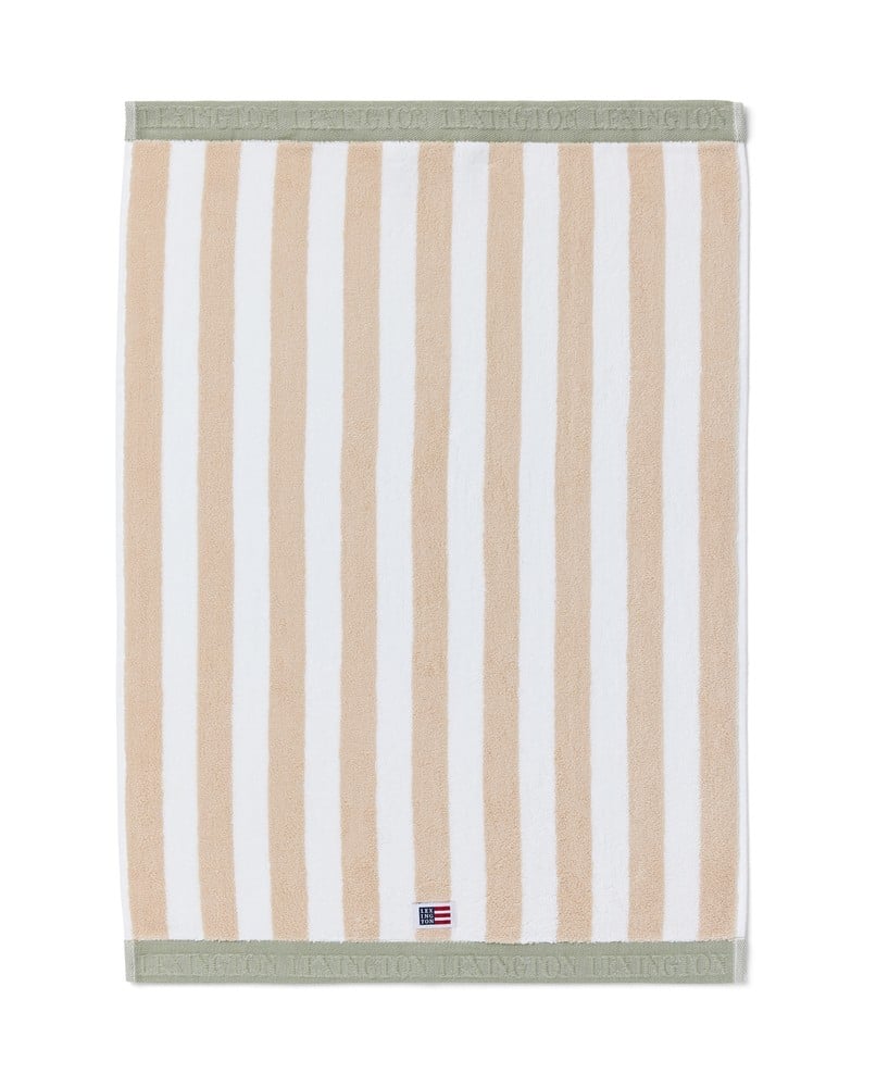 Block Striped Towel 70X130 - Moonbeam/White/Vintage