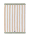 Block Striped Handduk 30x50 - Moonbeam/White/Vintage