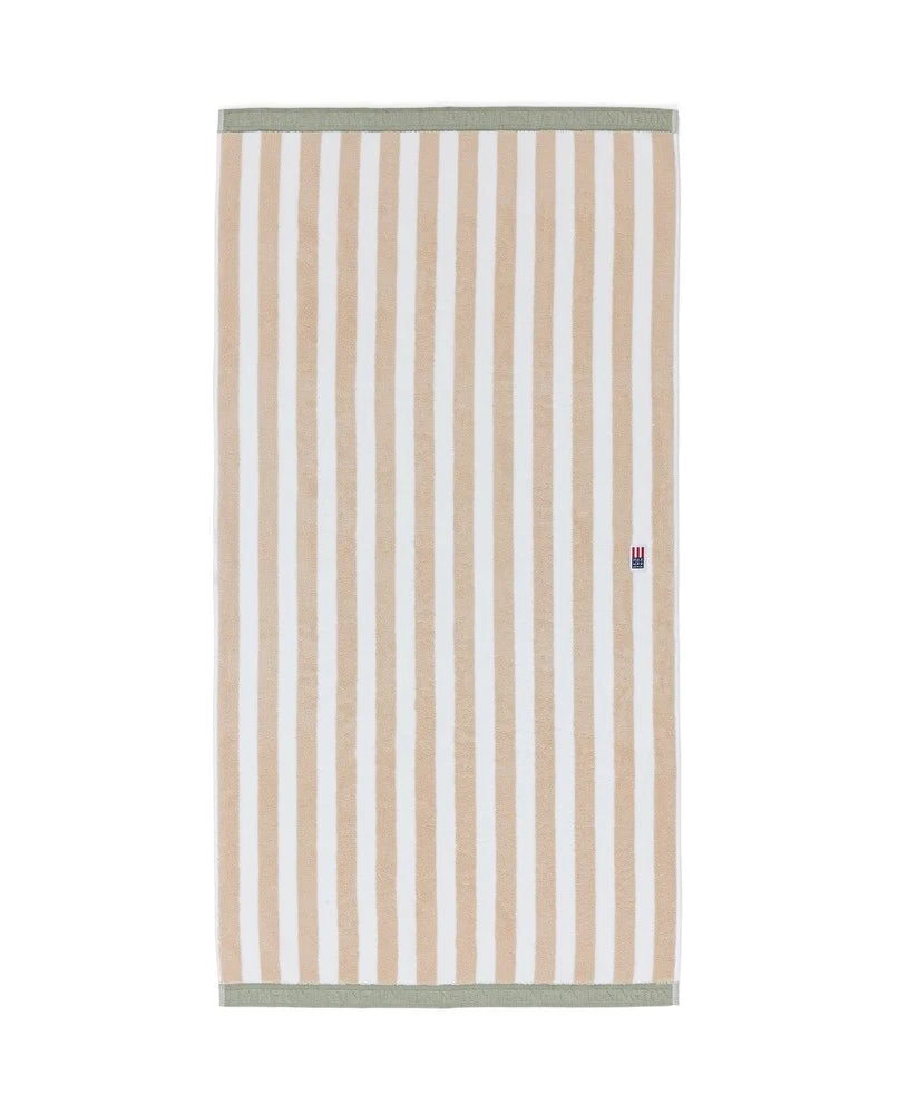 Block Striped Towel 70X130 - Moonbeam/White/Vintage