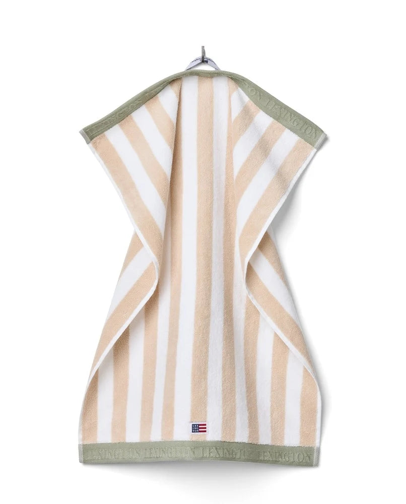 Block Striped Towel 70X130 - Moonbeam/White/Vintage
