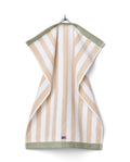 Block Striped Handduk 30x50 - Moonbeam/White/Vintage