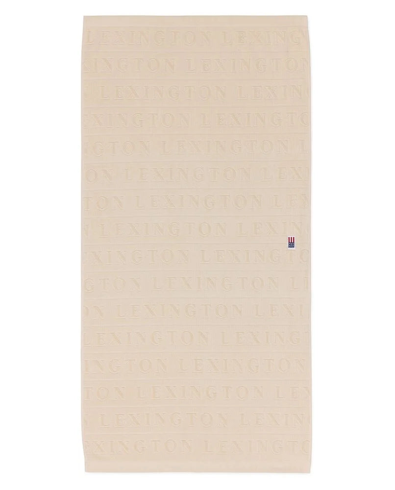 Velour Jacquard Logo Handduk 30x50 - Moonbeam