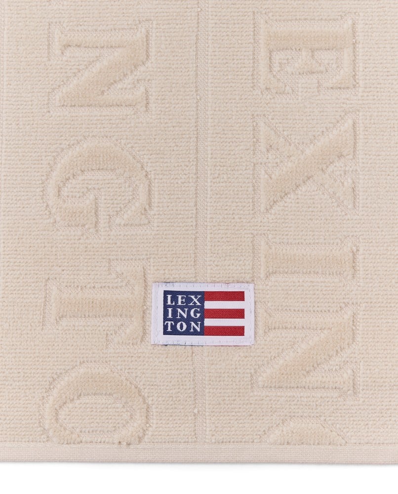 Velour Jacquard Logo Towel 70X130 - Moonbeam