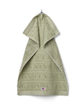 Velour Jacquard Logo Handduk 50X70 - Vintage Green