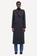 Safalcon Coat - Dark Grey Pinstripe