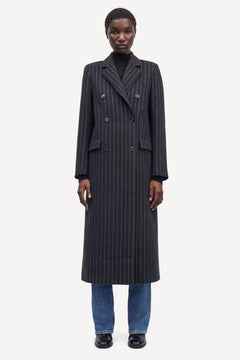 Safalcon Coat - Dark Grey Pinstripe