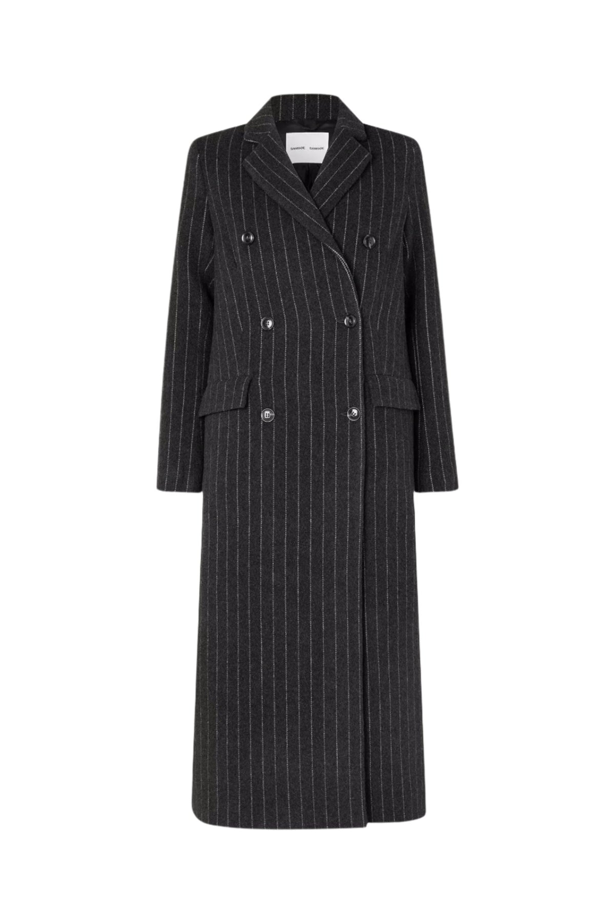 Safalcon Coat - Dark Grey Pinstripe