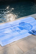 Long Island Beaches Strandhandduk 100x180 - Sky Blue/Blue