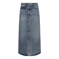 VikaCC Asym Slit Skirt - Denim blue