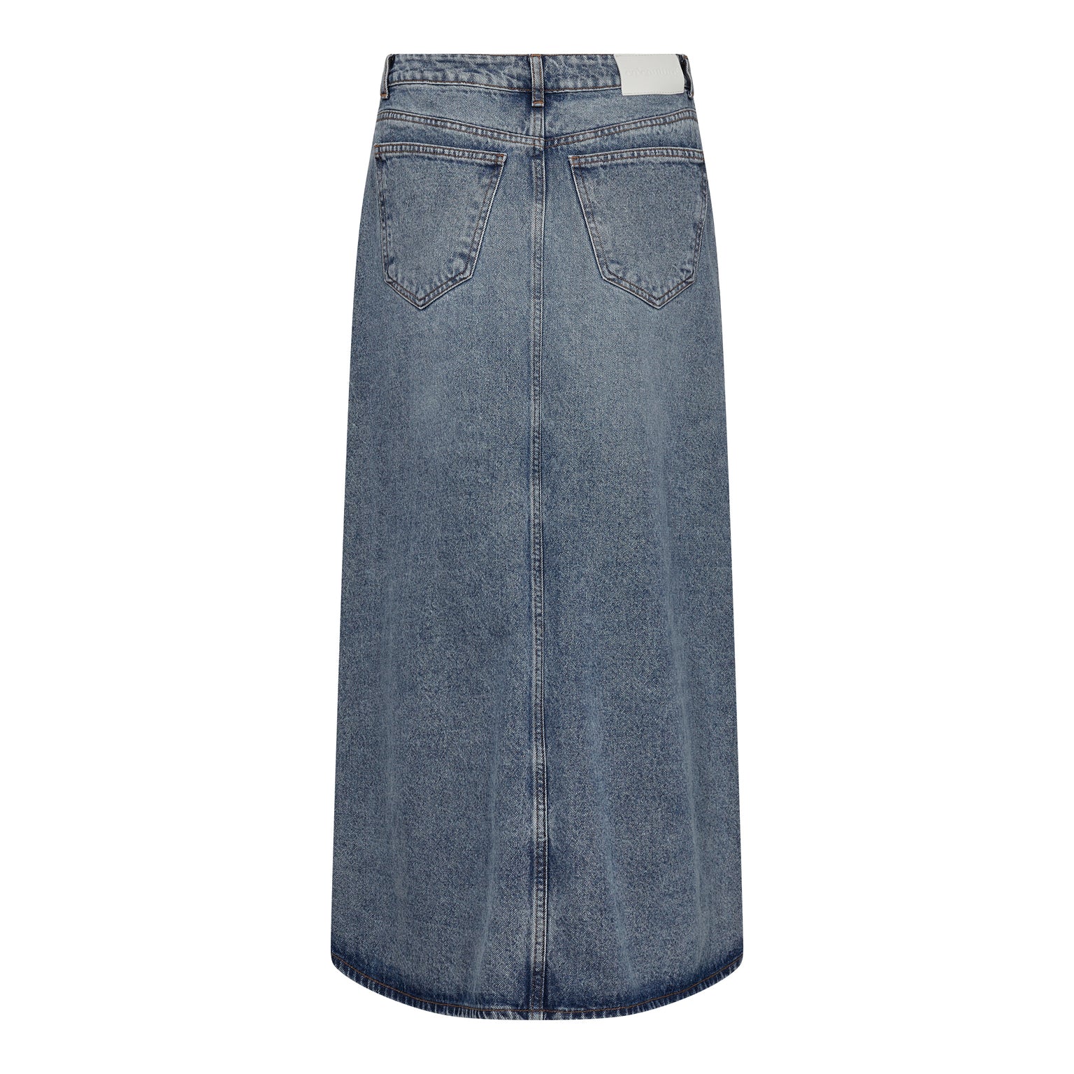 VikaCC Asym Slit Skirt - Denim blue