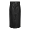 Phoebecc Leather Slit Skirt - Black