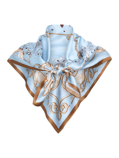 Lola Silk Scarf - Light Blue