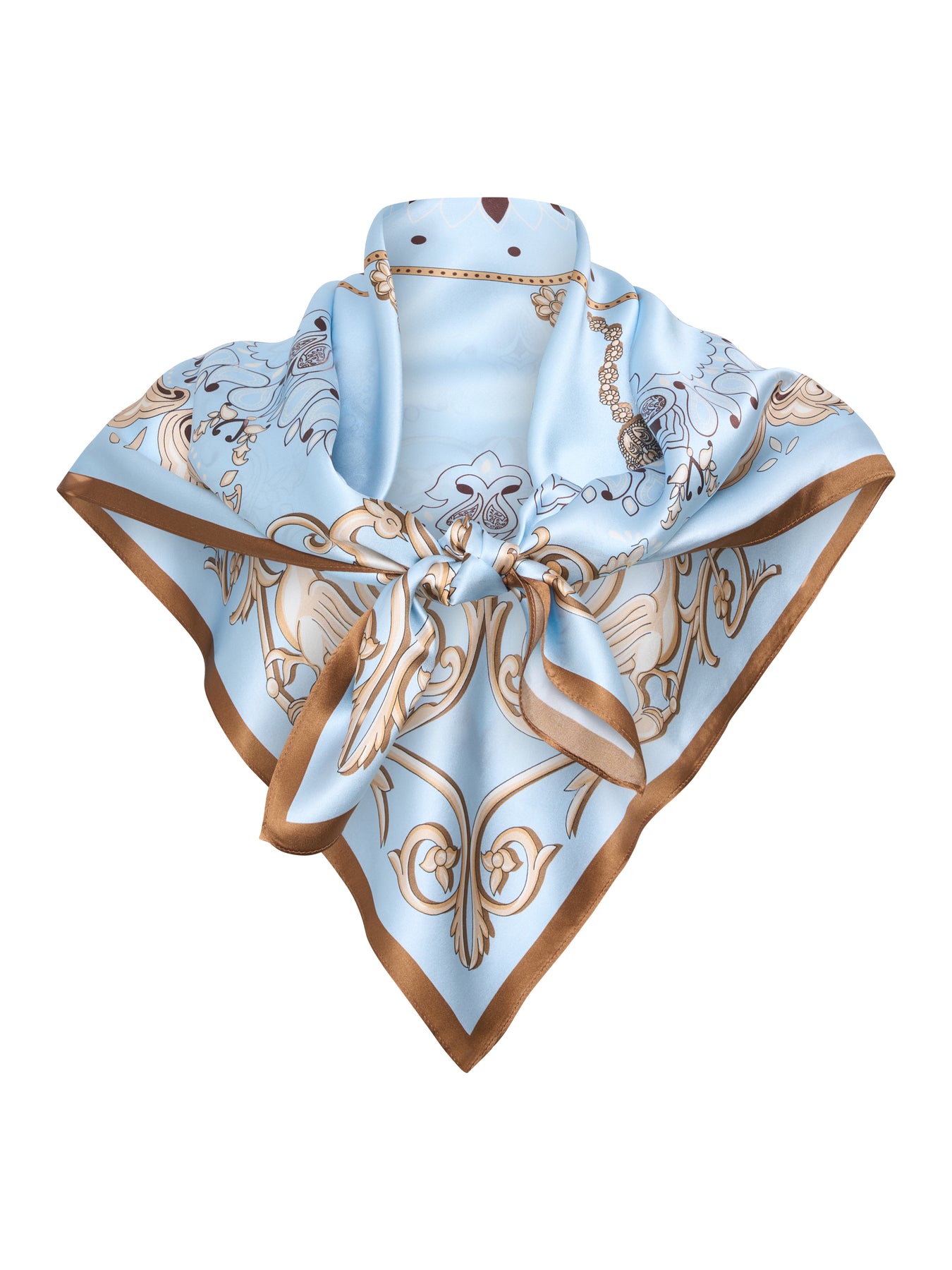 Lola Silk Scarf - Light Blue