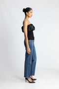 Melange Knit Top - Svart